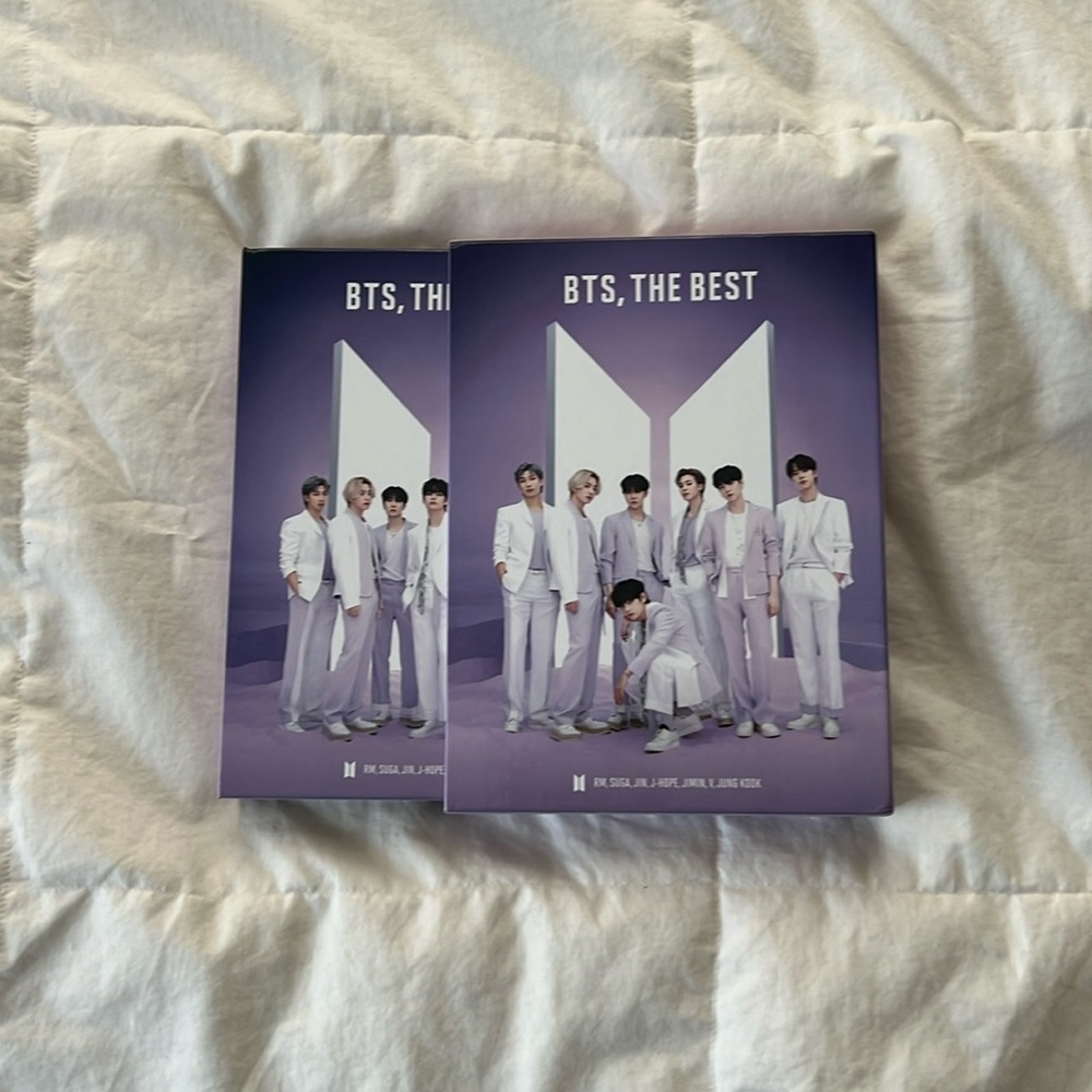 BTS, The Best Album with additional stickers, 2 CDs, and photo album